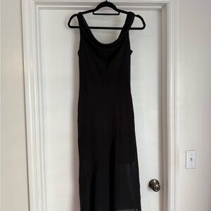 Abercrombie & Fitch Black Sheath Midi Dress